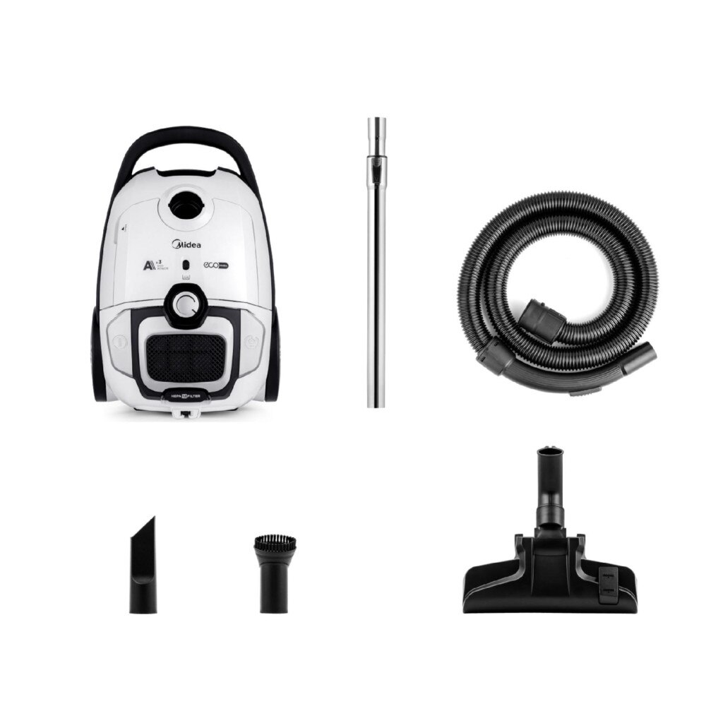 Aspirator cu sac MIDEA B7 MBC1780WB, 800 W, sac de praf de 3 litri, filtru HEPA12 lavabil, cablu de alimentare de 5 m