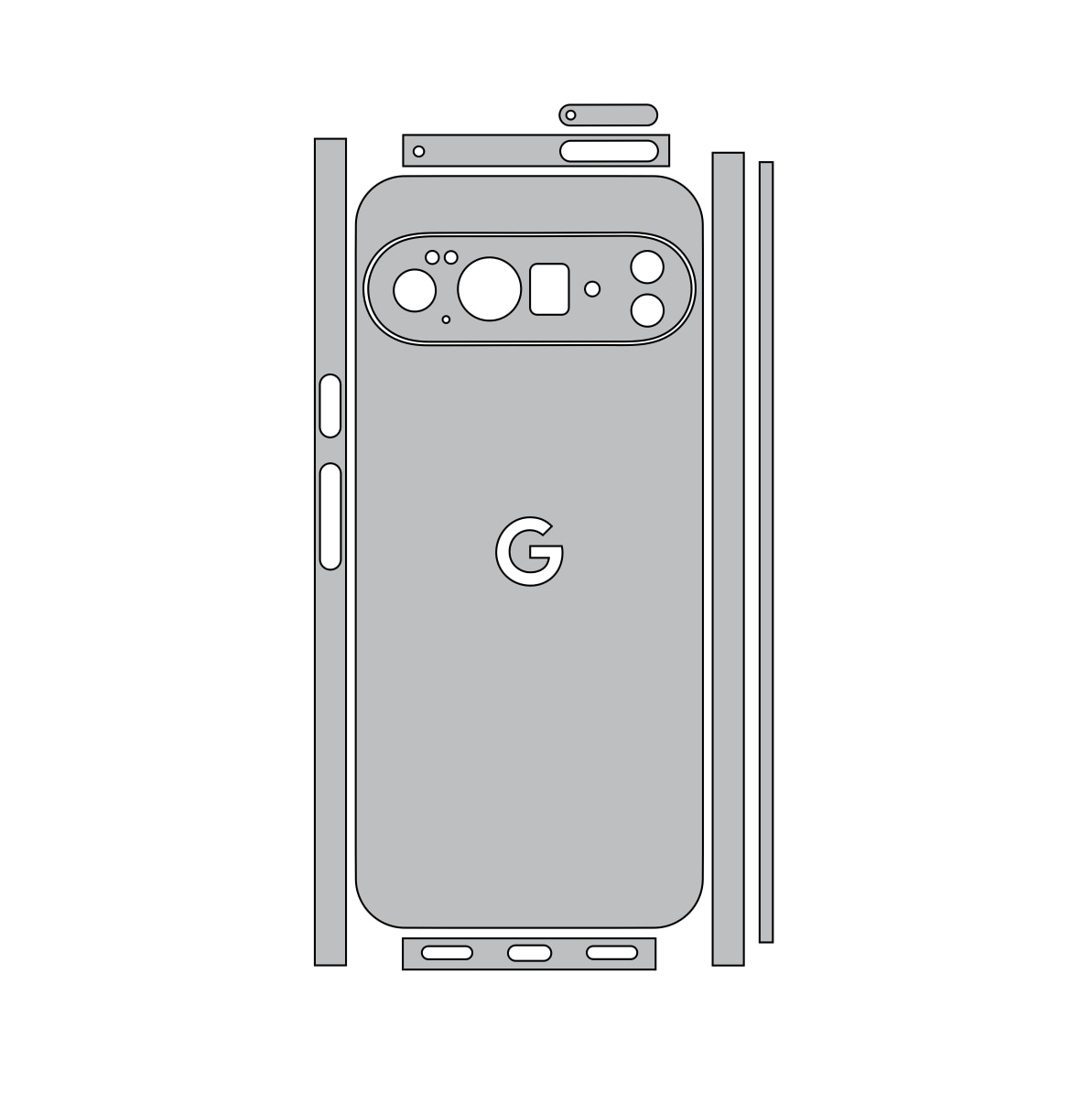 Folie iSkinz pentru Google Pixel 10 Pro - Cameleon Color Shift Intergalactic Blue, Split Cut, Skin Adeziv Cover, Protectie pentru Carcasa Spate si Laterale
