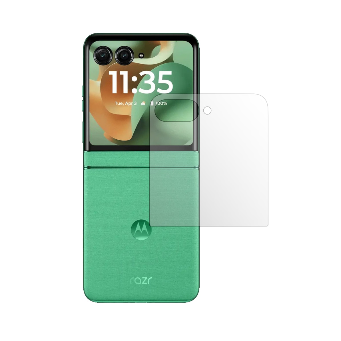 Folie Protectie Ecran Externa iSkinz pentru Motorola Razr 60 - Full Display, Invisible Skinz HD, Siliconica Ultra-Clear cu Acoperire Totala, Adeziva si Flexibila