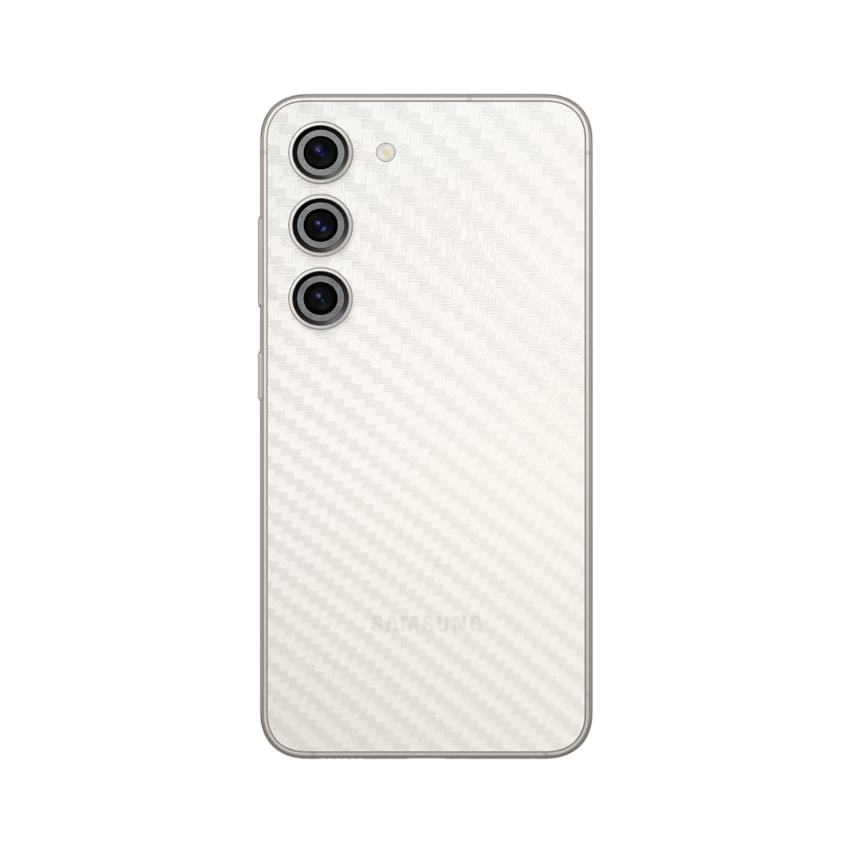 Folie iSkinz pentru Samsung Galaxy S24 - Carbon Transparent, Simple Cut, Skin Adeziv Cover, Protectie pentru Carcasa Spate si Laterale