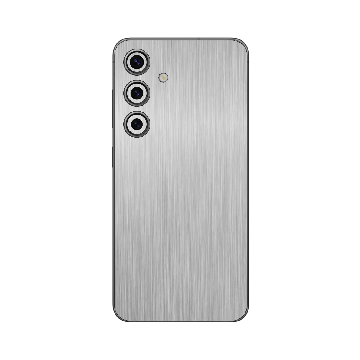 Folie iSkinz pentru Samsung Galaxy S24 - Brushed Argintiu, Simple Cut, Skin Adeziv Cover, Protectie pentru Carcasa Spate si Laterale