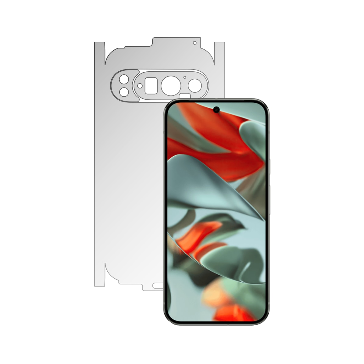 Folie Protectie Spate iSkinz pentru Google Pixel 9 Pro - Invisible Skinz HD, 360 Cut, Ultra-Clear pentru Carcasa Spate si Laterale, Skin Adeziv Transparent