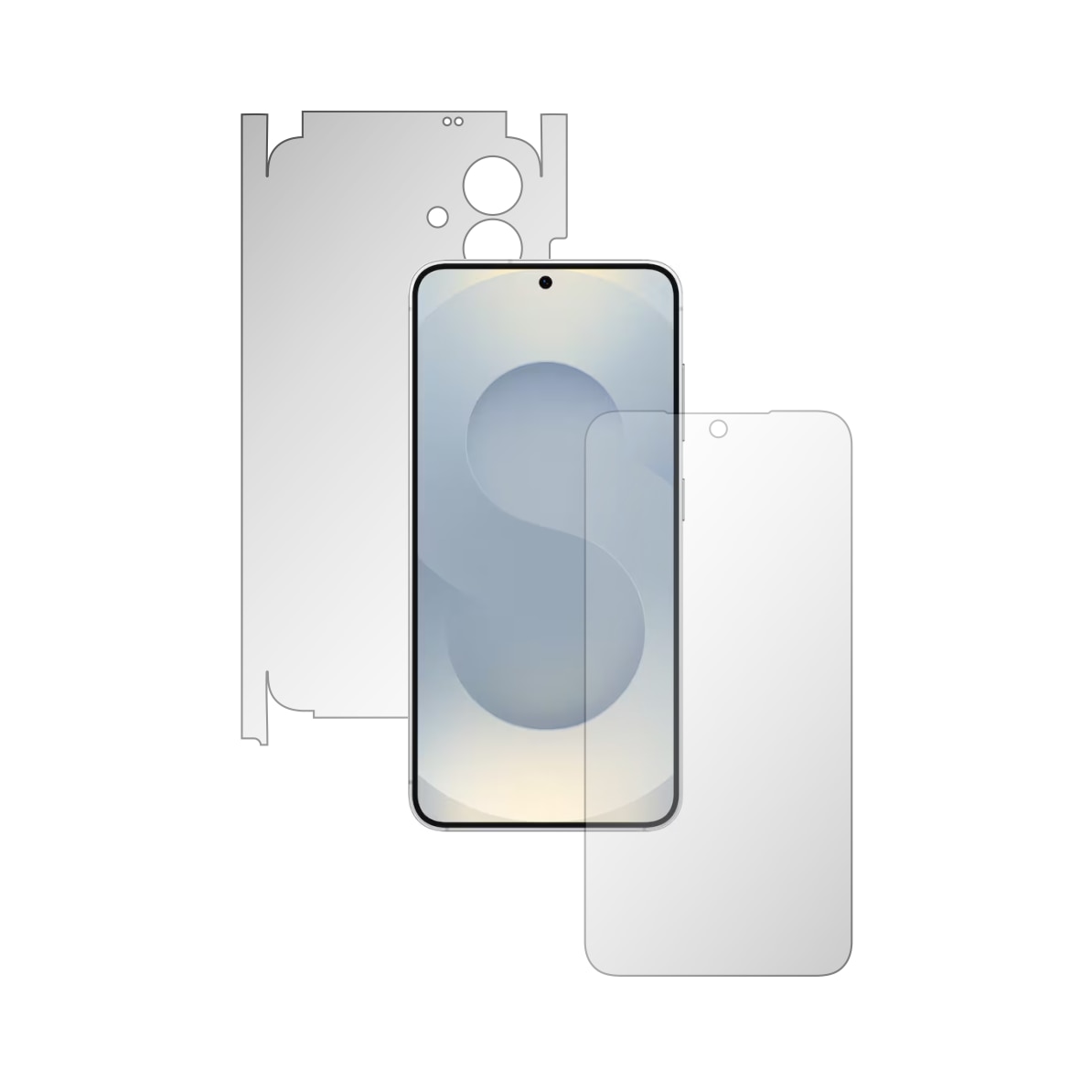 Folie Full Body iSkinz pentru Samsung Galaxy S25 - Invisible Skinz HD, 360 Cut, Protectie Siliconica Ultra-Clear pentru Ecran, Carcasa Spate si Laterale, Skin Adeziv Transparent