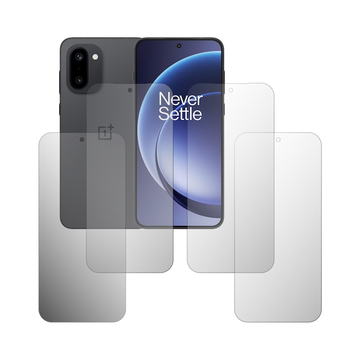 Set 4X Folie Protectie Ecran Folie24, pentru OnePlus 15R, 2X Ultra-Clear + 2X Mate, Acoperire Full-Display si Case-Friendly, Adezive, Flexibile cu Auto Regenerare