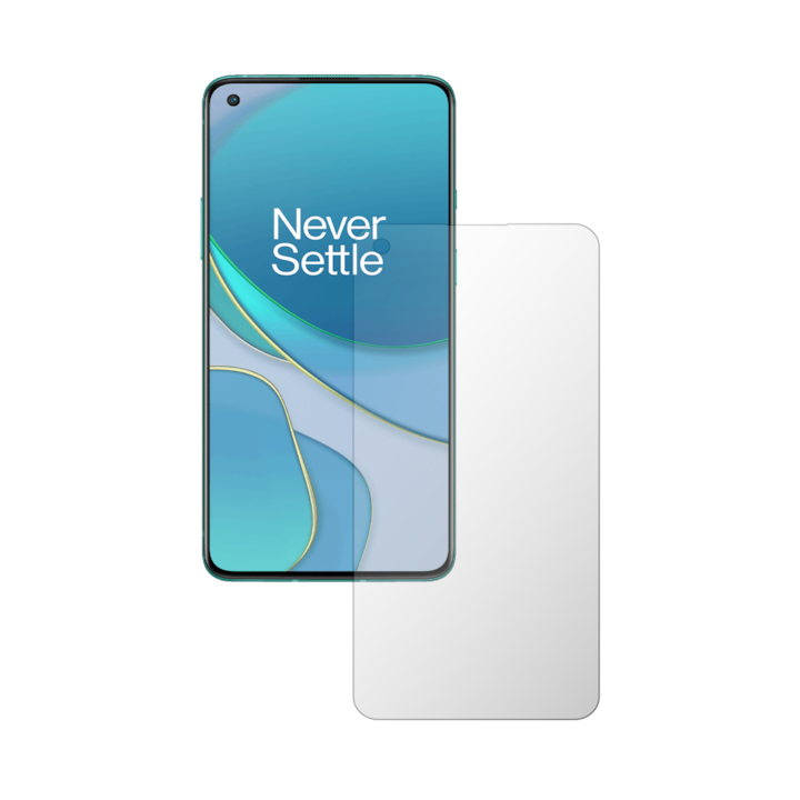Set 2X Folie Protectie Ecran iSkinz pentru OnePlus 8T, 8T+ 5G - Full Cut, Invisible Skinz HD, Siliconica Ultra-Clear cu Acoperire Totala, Adeziva si Flexibila