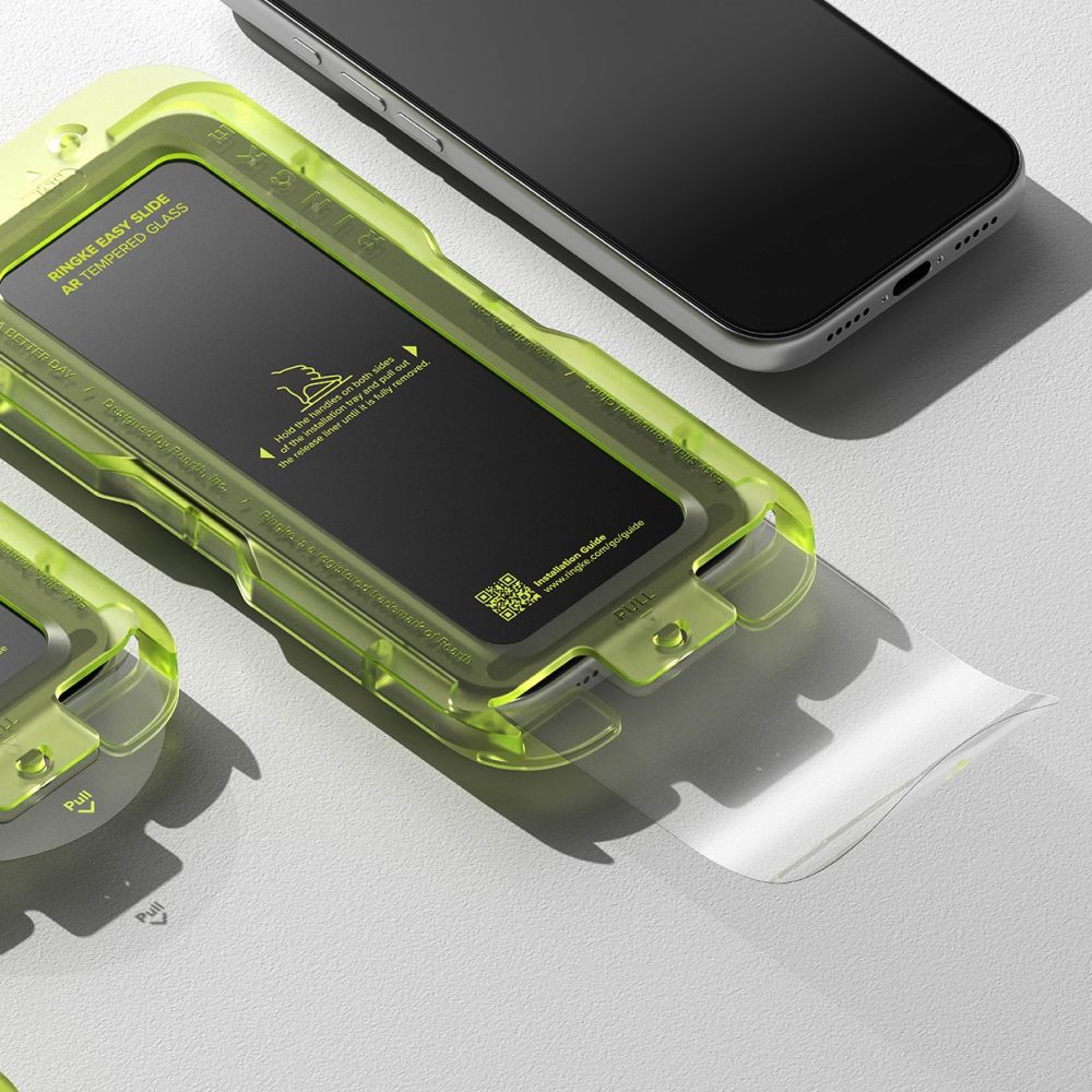 Folie sticla securizata Ringke Easy Slide Anti Reflective compatibila cu iPhone 17 Pro, Negru