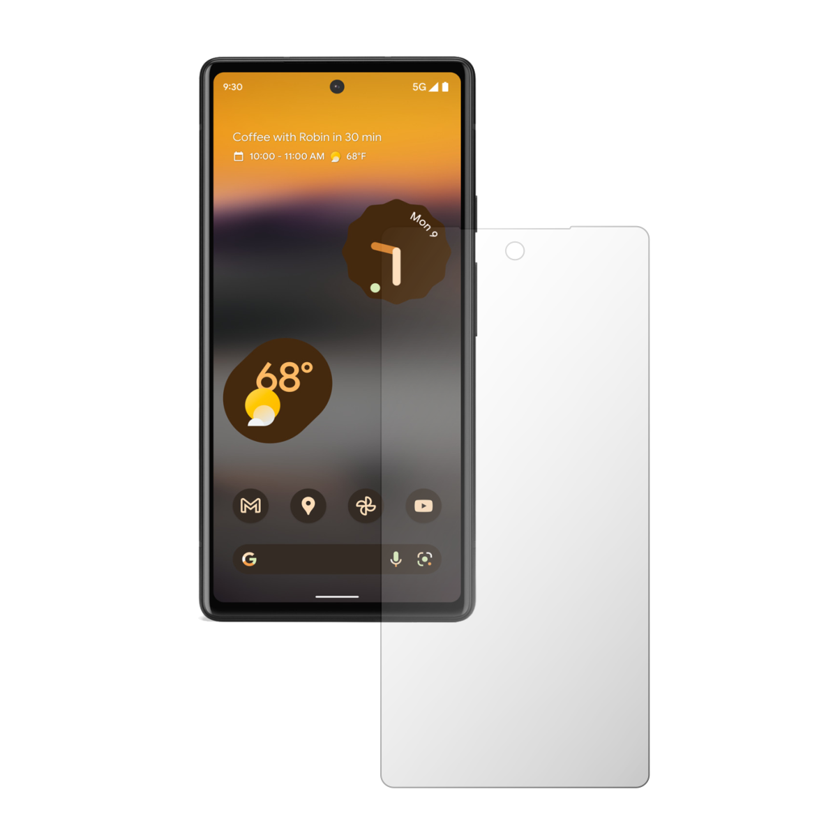 Folie Protectie Ecran iSkinz AutoRegeneranta pentru Google Pixel 6a - Case friendly, Invisible Skinz UHD, Siliconica Ultra-Clear cu Acoperire Totala, Adeziva si Flexibila