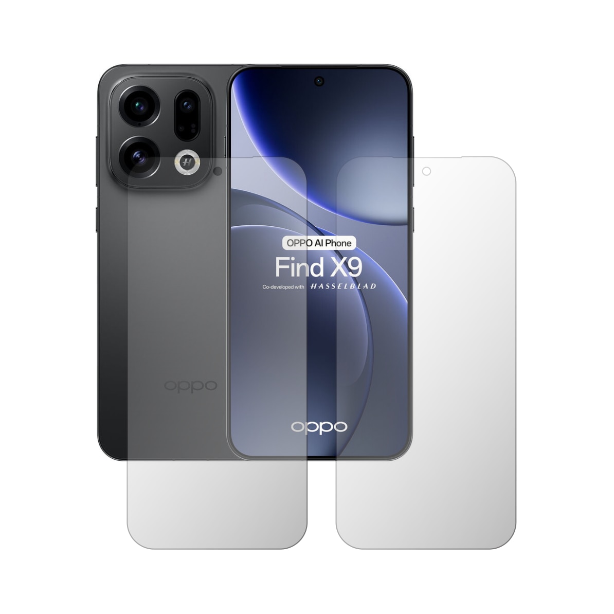 Set 2X Folie Protectie Ecran Folie24, pentru Oppo Find X9, 1X Ultra-Clear + 1X Mata, Acoperire Case-Friendly ( Compatibile cu Carcasa ), Adezive, Flexibile cu Auto Regenerare