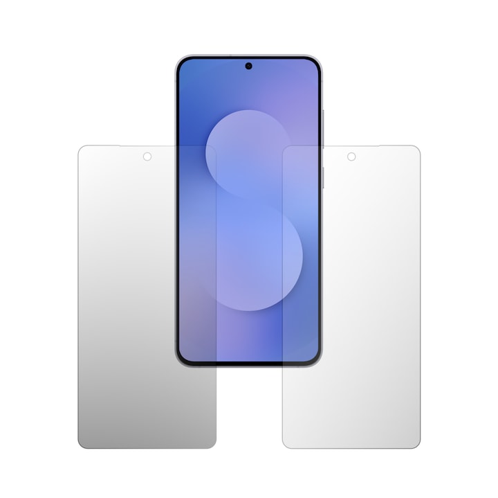Set 2X Folie Protectie Ecran iSkinz pentru Samsung Galaxy S25 FE - Full Cut, Invisible Skinz HD, Siliconica Ultra-Clear cu Acoperire Totala, Adeziva si Flexibila