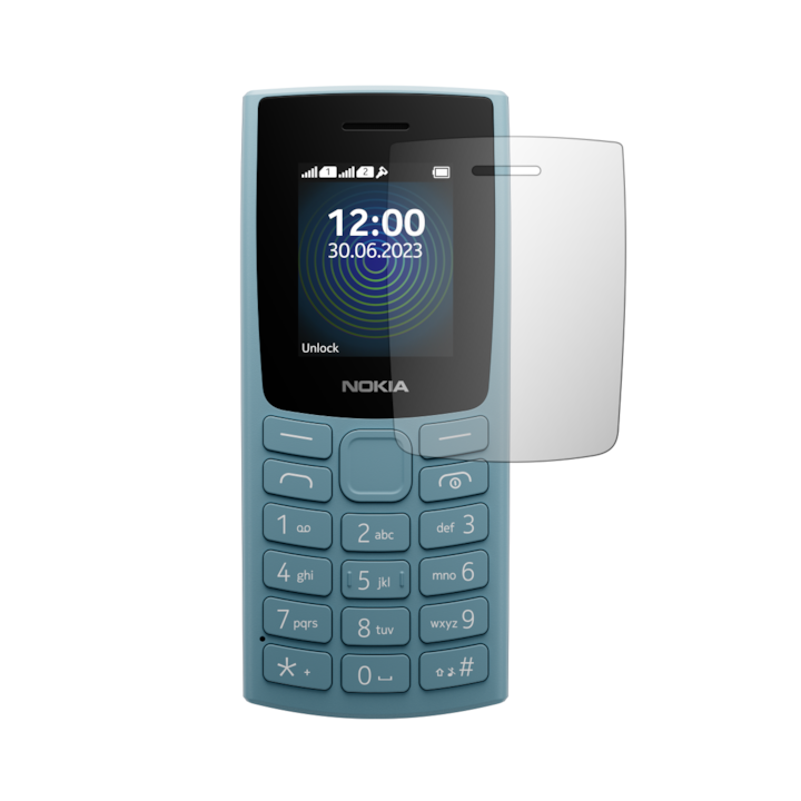 Folie Protectie Ecran iSkinz AutoRegeneranta pentru Nokia 110 (2023) - Full Cut, Invisible Skinz UHD, Siliconica Ultra-Clear cu Acoperire Totala, Full Display Cover, Adeziva si Flexibila