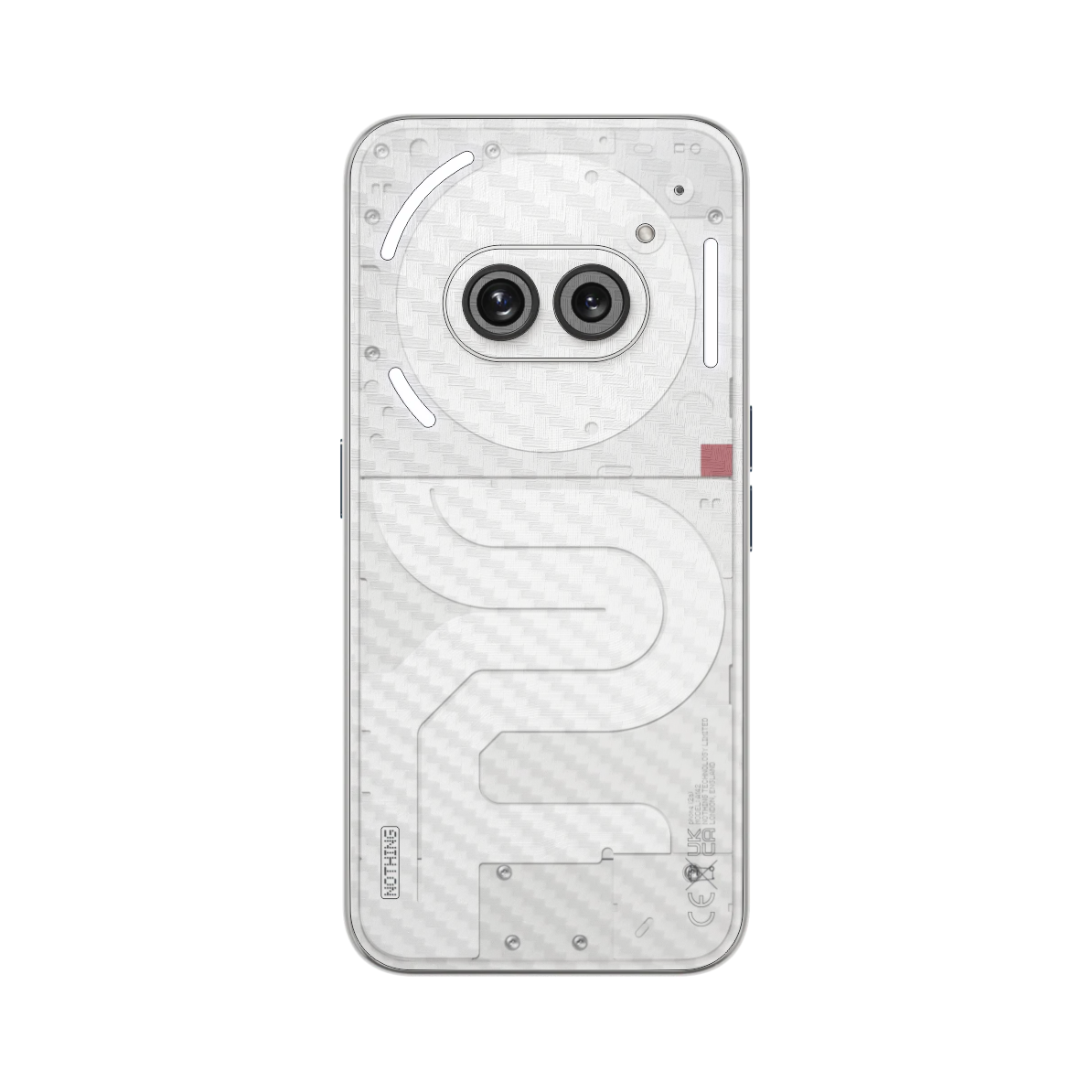 Folie iSkinz pentru Nothing Phone 2a - Carbon Transparent, 360 Cut, Skin Adeziv Full Cover, Protectie Carcasa Spate si Laterale