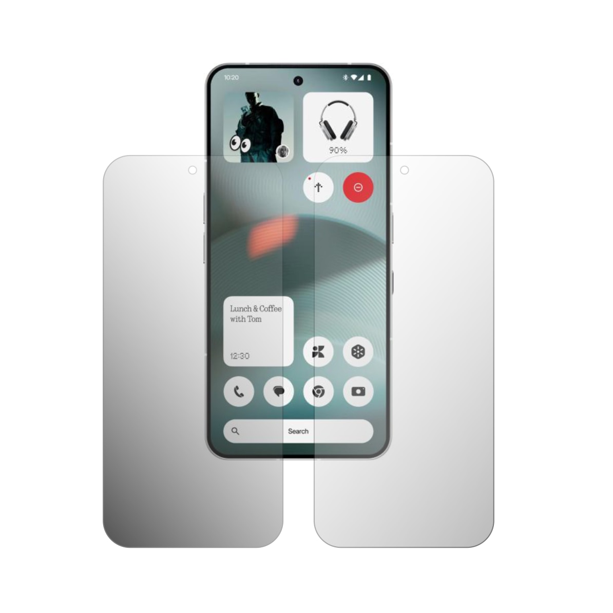Set 2X Folie Protectie Ecran Folie24, pentru Nothing Phone (3), 1X Ultra-Clear + 1X Mata, Acoperire Case-Friendly ( Compatibile cu Carcasa ), Adezive, Flexibile cu Auto Regenerare