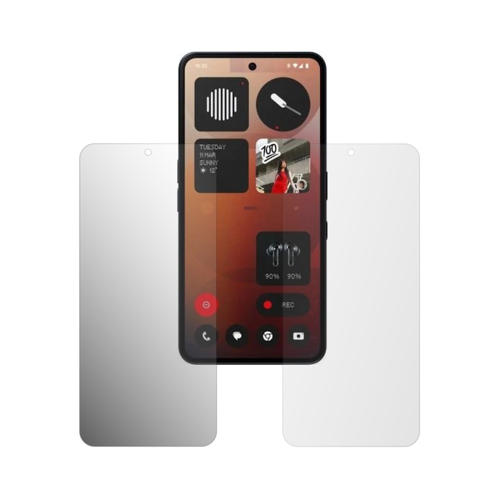 Set 2X Folie Protectie Ecran iSkinz Matte pentru Nothing Phone 3a - Case friendly, Invisible Skinz Matte, Siliconica Mata Anti-Amprenta, Anti-Reflex, Adeziva si Flexibila