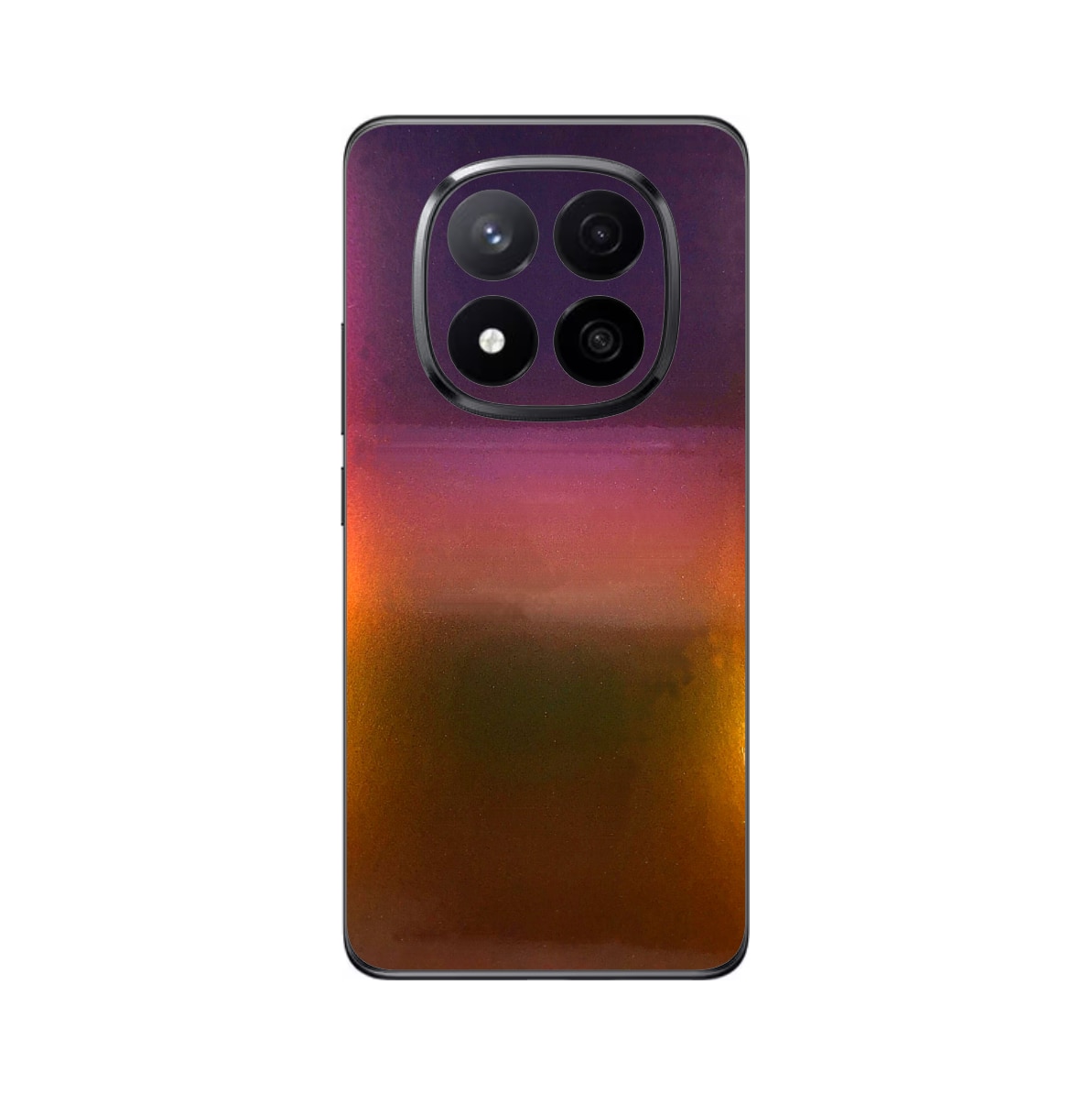 Folie iSkinz pentru Xiaomi Redmi Note 14 Pro - Cameleon Color Shift Aubergine Bronze, Split Cut, Skin Adeziv Full Cover, Protectie Carcasa Spate si Laterale