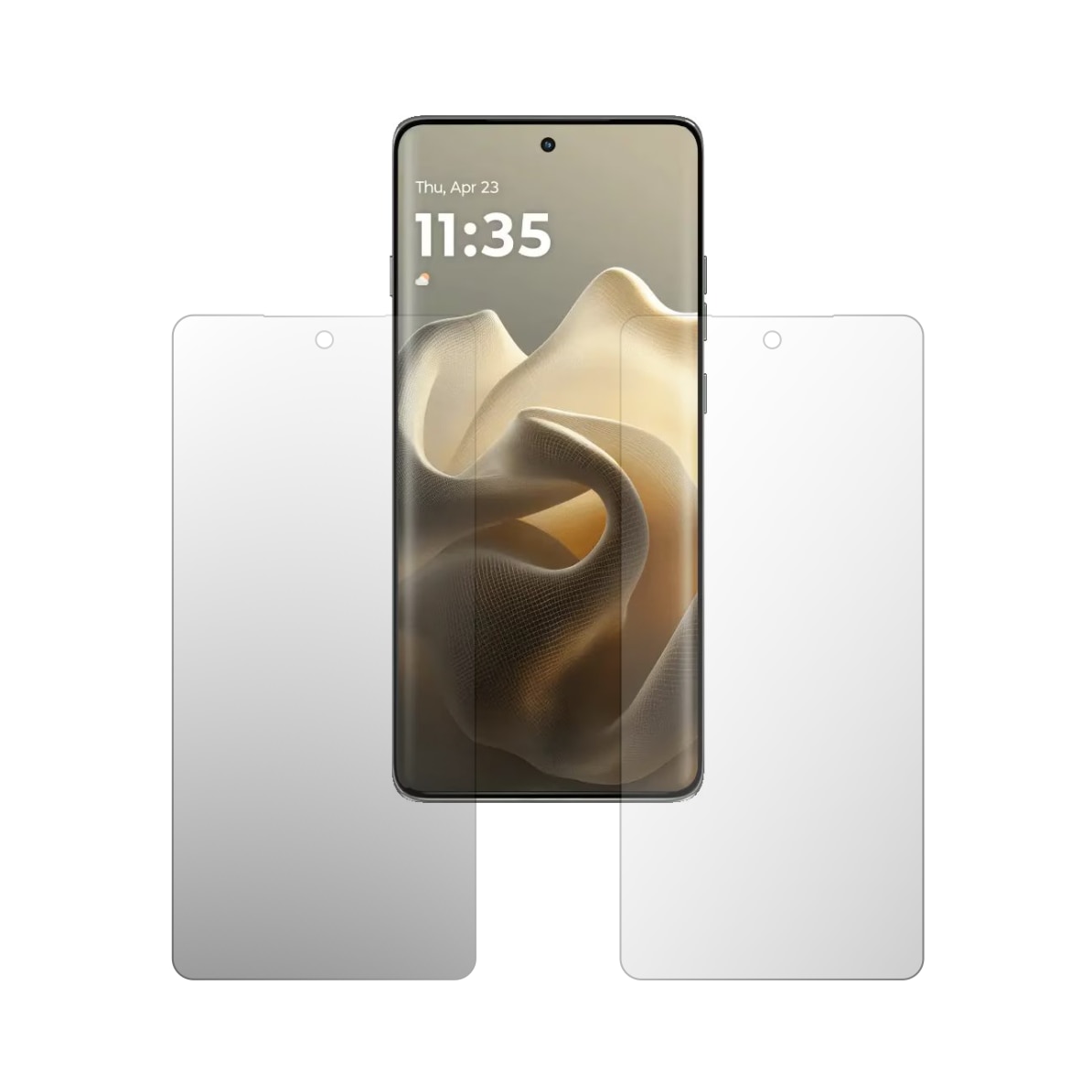 Set 2X Folie Protectie Ecran iSkinz pentru Motorola Edge 60 Pro - Case friendly, Invisible Skinz HD, Siliconica Ultra-Clear cu Acoperire Totala, Adeziva si Flexibila