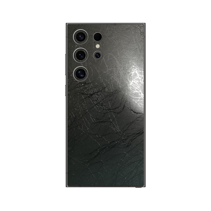 Folie iSkinz pentru Samsung Galaxy S24 Ultra - Cocoon Black, 360 Cut, Skin Adeziv Full Cover, Protectie Carcasa Spate si Laterale