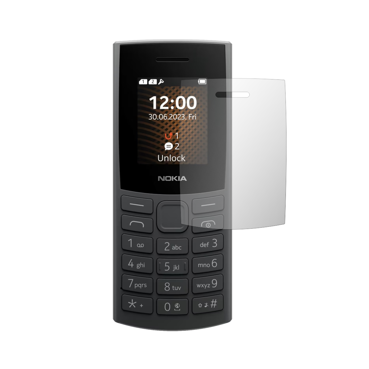 Folie Protectie Ecran iSkinz AutoRegeneranta pentru Nokia 110 4G (2023) - Case friendly, Invisible Skinz UHD, Siliconica Ultra-Clear cu Acoperire Totala, Adeziva si Flexibila