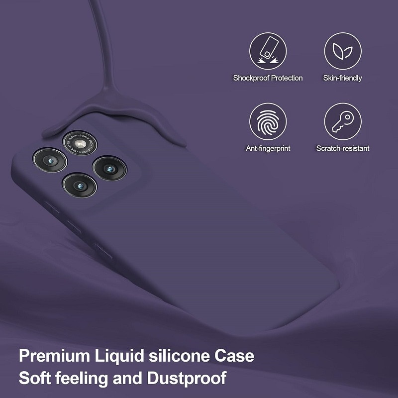 Carcasa compatibil cu Motorola Moto Edge 70 OEMG®, silicon, ultra subtire, rezistenta la socuri, Violet inchis