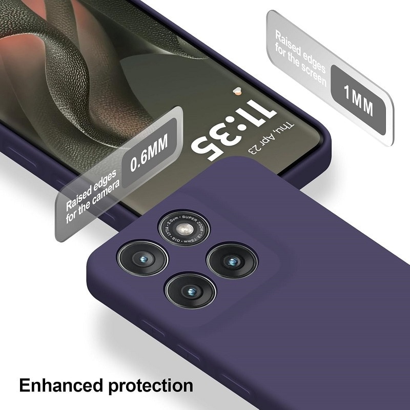 Carcasa compatibil cu Motorola Moto Edge 70 OEMG®, silicon, ultra subtire, rezistenta la socuri, Violet inchis