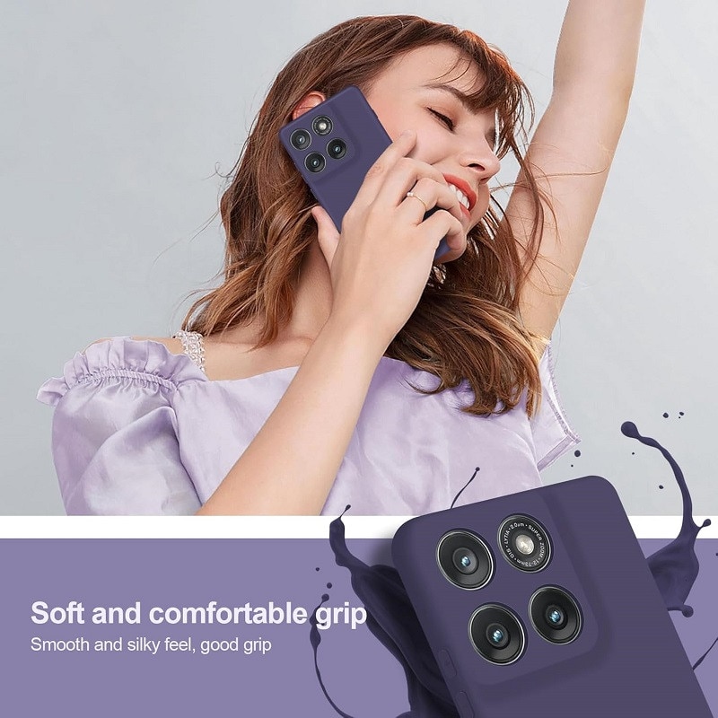Carcasa compatibil cu Motorola Moto Edge 70 OEMG®, silicon, ultra subtire, rezistenta la socuri, Violet inchis