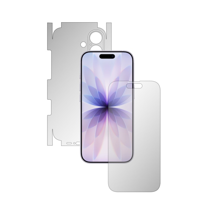 Folie de Protectie Full-Body Folie24, pentru Apple iPhone 17, 1 Set Mate cu Acoperire 360, Ecran + Spate si Laterale, Adezive, Flexibile cu Auto Regenerare