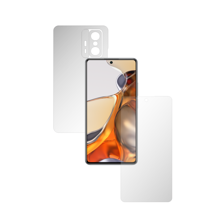 Folie Full Body iSkinz pentru Xiaomi 11T, 11T Pro - Invisible Skinz HD, Simple Cut, Protectie Siliconica Ultra-Clear pentru Ecran si Carcasa Spate, Skin Adeziv Transparent