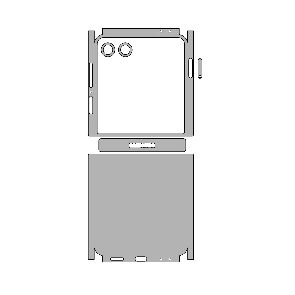 Folie protectoare iSkinz pentru Samsung Galaxy Z Flip7 - Cameleon Color Shift Pearl Simphony, 360 Cut, Skin Adeziv, Protectie Carcasa Spate si Laterale