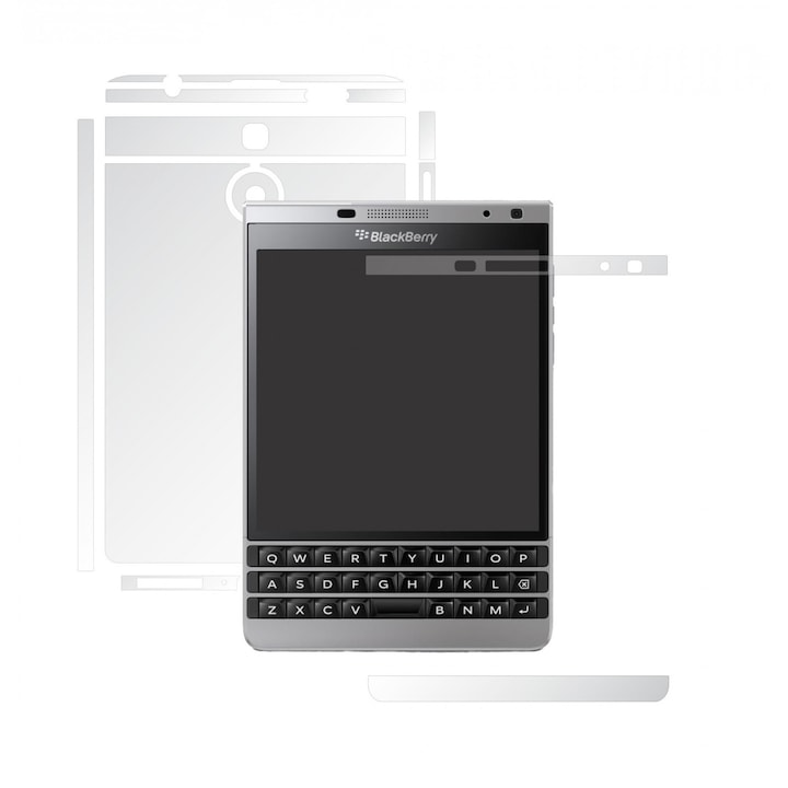 BlackBerry Passport Silver Edition - Folie Invisible Skinz Ultra-Clear HD, Protectie Carcasa si Laterale, husa transparenta tip skin