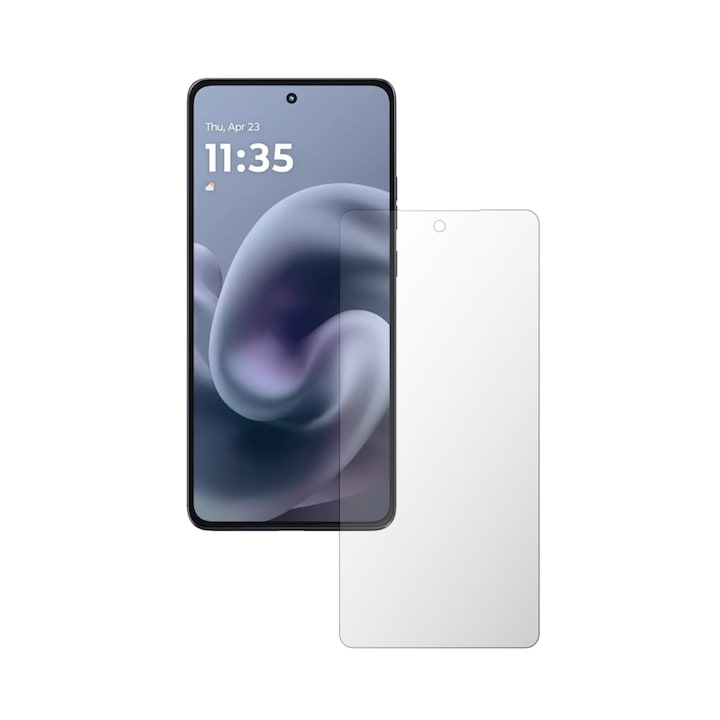 Folie Protectie Ecran iSkinz pentru Motorola Moto G86 Power - Full Display, Invisible Skinz HD, Siliconica Ultra-Clear cu Acoperire Totala, Adeziva si Flexibila