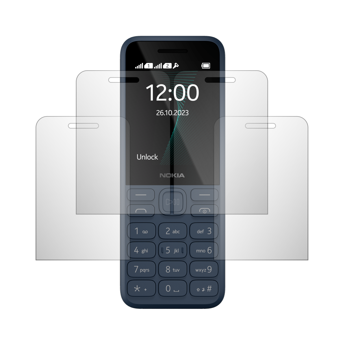 Set 4X Folie Protectie Ecran Folie24, pentru Nokia 130 (2023), 2X Ultra-Clear + 2X Mate, Acoperire Full-Display si Case-Friendly, Adezive, Flexibile cu Auto Regenerare