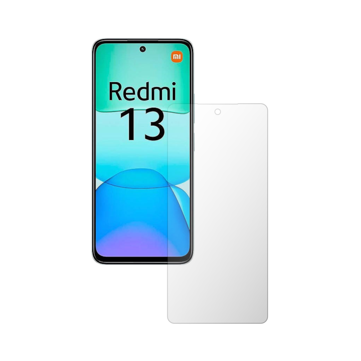 Set 2X Folie Protectie Ecran iSkinz pentru Xiaomi Redmi 13 - Full Cut, Invisible Skinz HD, Siliconica Ultra-Clear cu Acoperire Totala, Adeziva si Flexibila