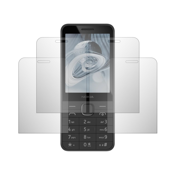 Set 4X Folie Protectie Ecran Folie24, pentru Nokia 220 4G (2024), 2X Ultra-Clear + 2X Mate, Acoperire Full-Display si Case-Friendly, Adezive, Flexibile cu Auto Regenerare