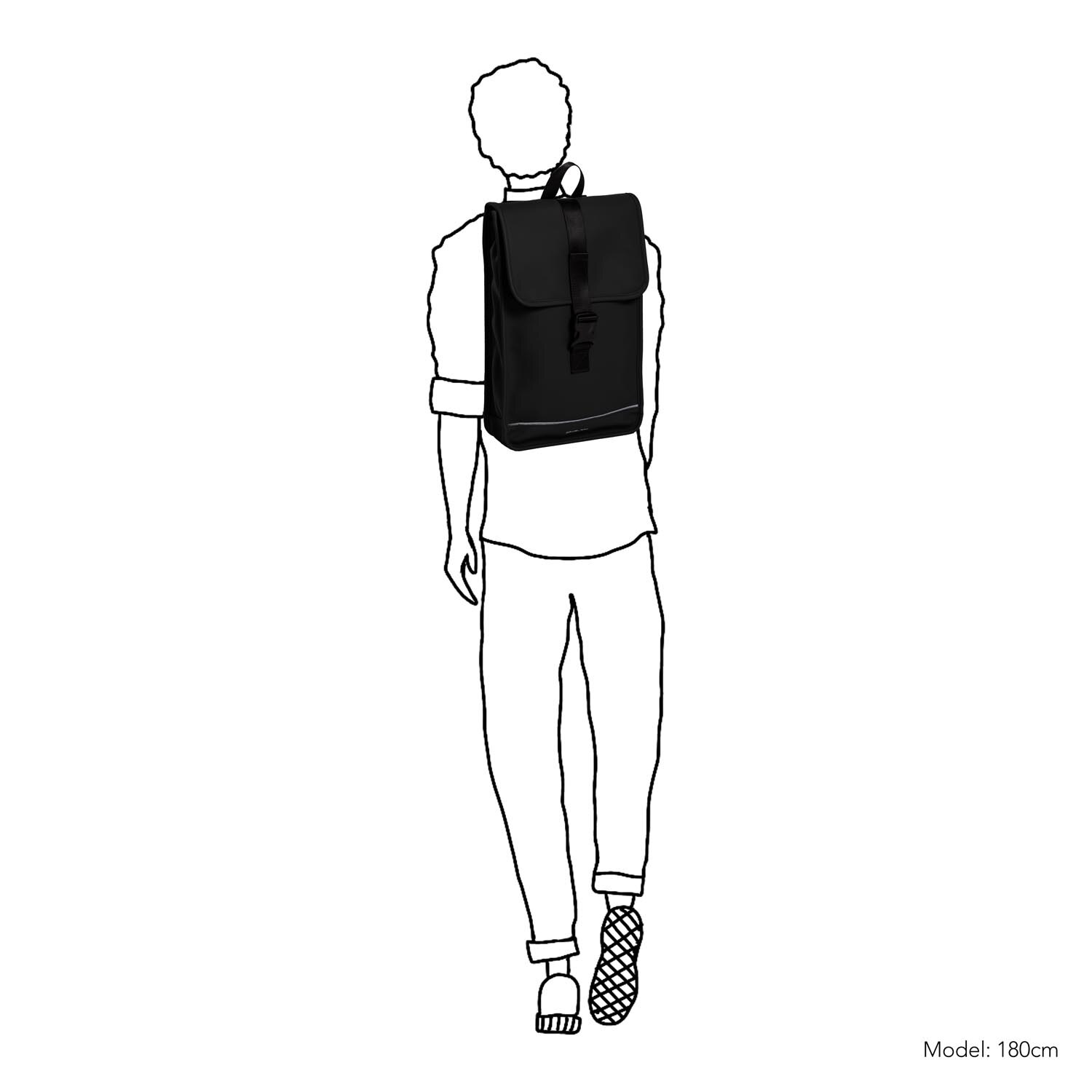 Rucsac unisex impermeabil, pentru laptop de 12 inch, Daniel Ray, seria Fullerton, Negru