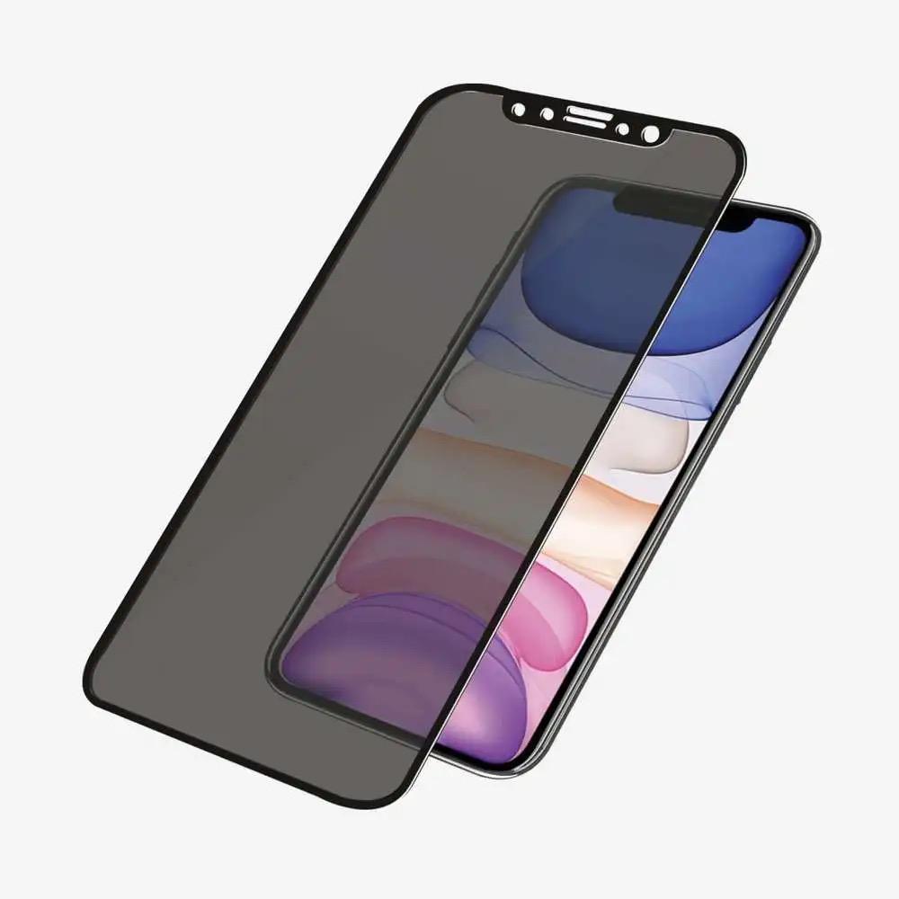 Folie protectie sticla Privacy 360, Compatibila Apple iPhone 11 Pro Max/XS Max, 6D Full Cover- Negru