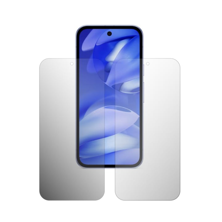 Set 2X Folie Protectie Ecran iSkinz pentru Google Pixel 9a - Full Cut, Invisible Skinz HD, Siliconica Ultra-Clear cu Acoperire Totala, Adeziva si Flexibila