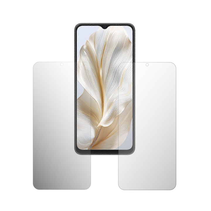 Set 2X Folie Protectie Ecran Folie24, pentru Blackview Oscal Wave 8C, 1X Ultra-Clear + 1X Mata, Acoperire Totala Full-Display, Adezive, Flexibile cu Auto Regenerare