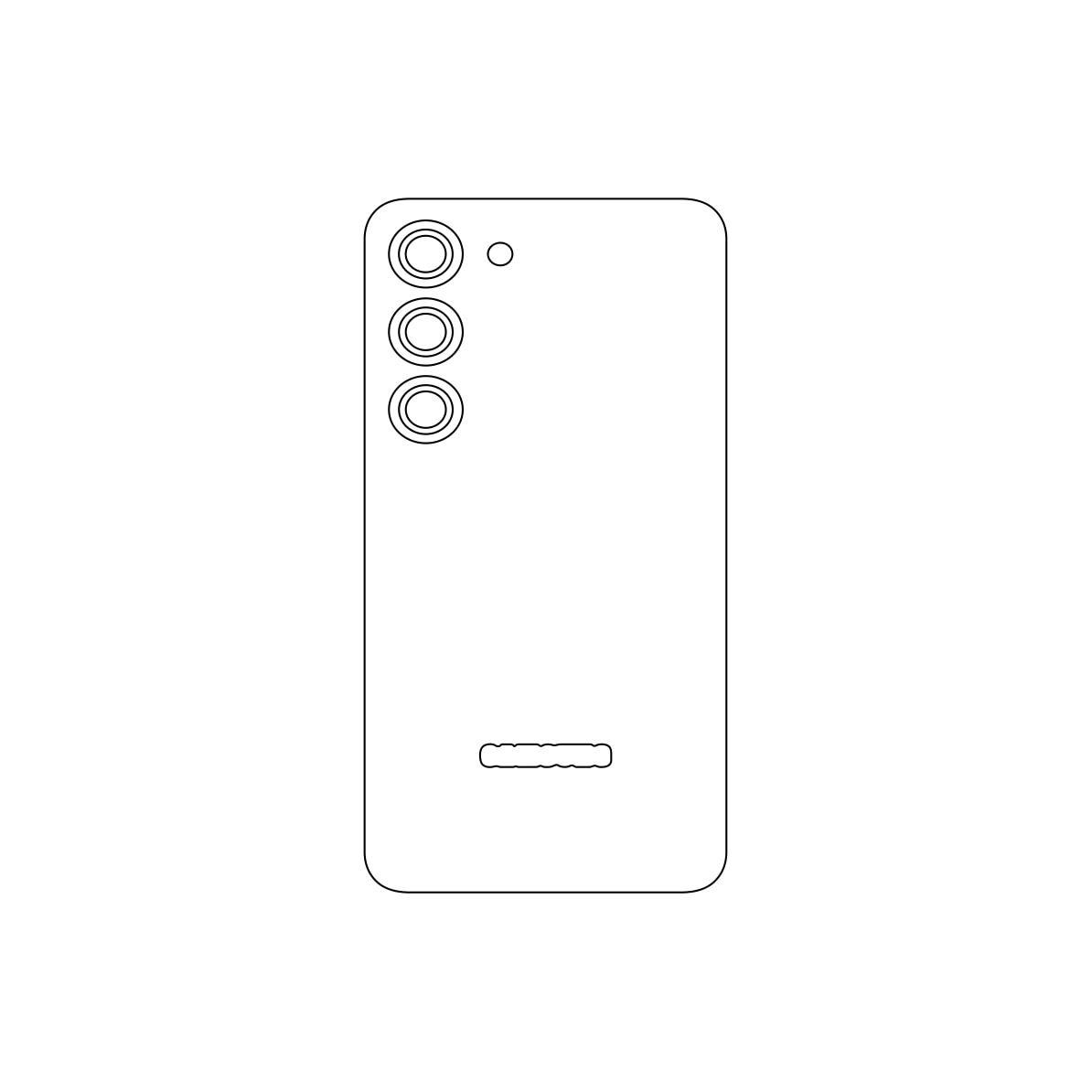 Folie Protectie iSkinz pentru Samsung Galaxy S23+ Plus 5G - Cocoon Black Simple Cut, Skin Adeziv, Cover pentru Carcasa Spate