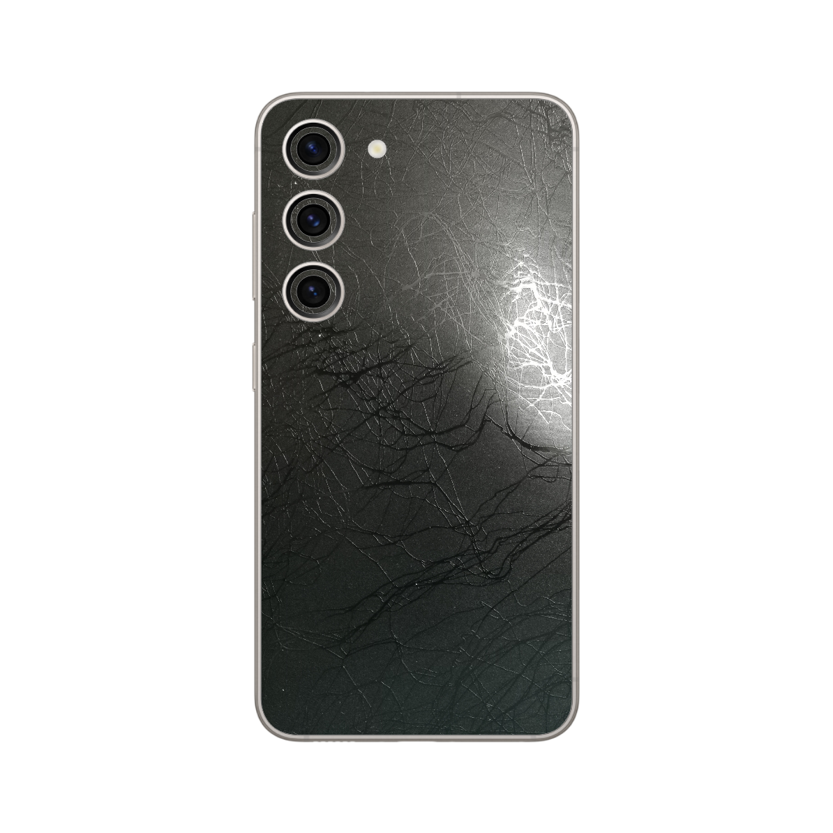 Folie Protectie iSkinz pentru Samsung Galaxy S23+ Plus 5G - Cocoon Black Simple Cut, Skin Adeziv, Cover pentru Carcasa Spate