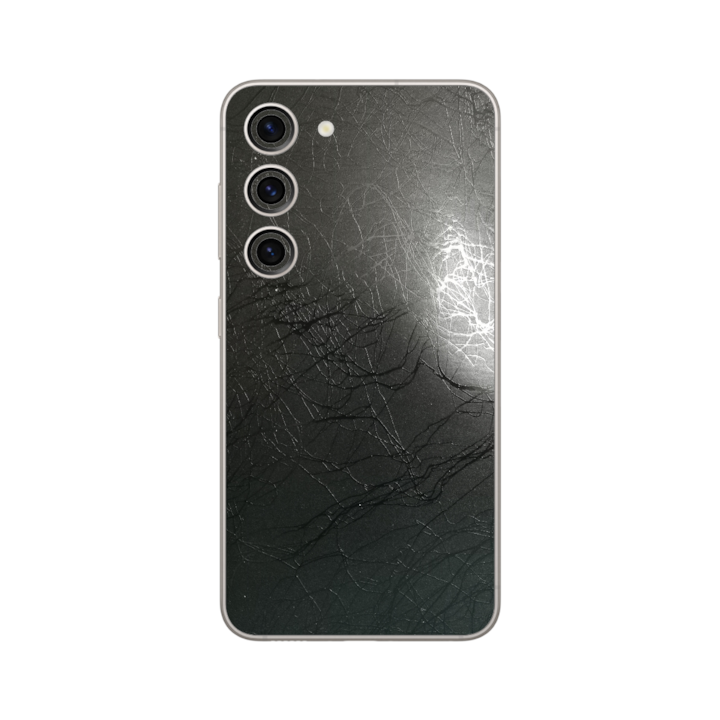 Folie Protectie iSkinz pentru Samsung Galaxy S23+ Plus 5G - Cocoon Black Simple Cut, Skin Adeziv, Cover pentru Carcasa Spate