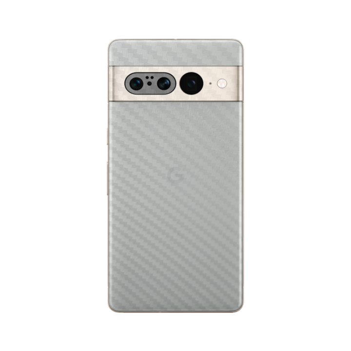 Folie iSkinz pentru Google Pixel 7 Pro - Carbon Transparent 360 Cut, Skin Adeziv Full Body Cover, Protectie Carcasa Spate si Laterale