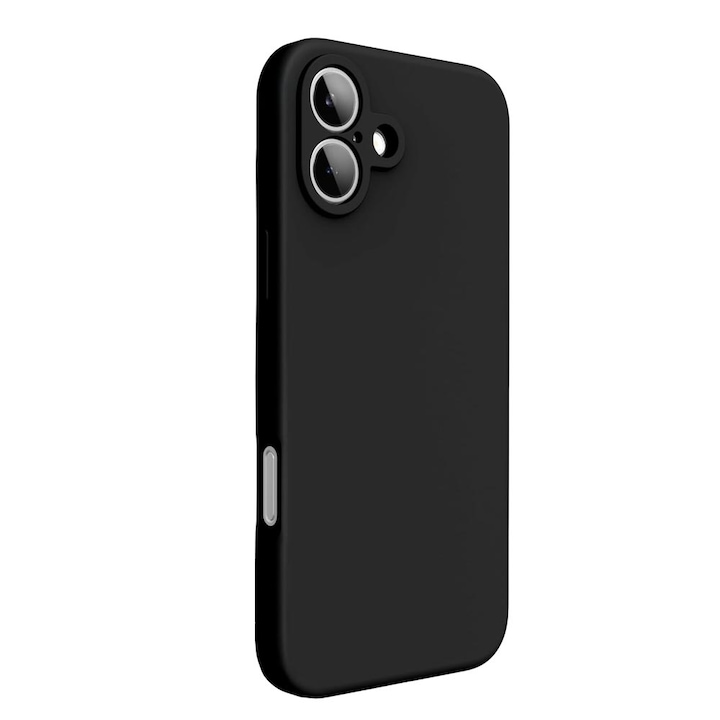 BestCase® Husa Premium Silicon, Compatibila Cu Apple iPhone 16, 1.2MM Slim, Microfibra in interior, Antisoc, Rezistent la socuri, Protectie Camera, Negru