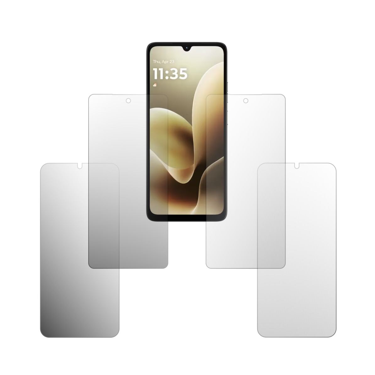 Set 4X Folie Protectie Ecran Folie24, pentru Motorola Moto G06, 2X Ultra-Clear + 2X Mate, Acoperire Full-Display si Case-Friendly, Adezive, Flexibile cu Auto Regenerare