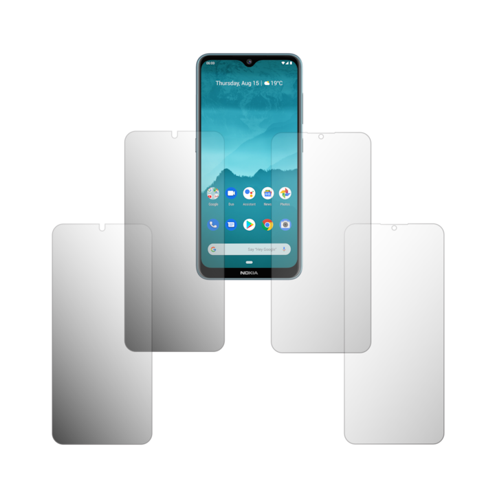 Set 4X Folie Protectie Ecran Folie24, pentru Nokia 6.2, 2X Ultra-Clear + 2X Mate, Acoperire Full-Display si Case-Friendly, Adezive, Flexibile cu Auto Regenerare