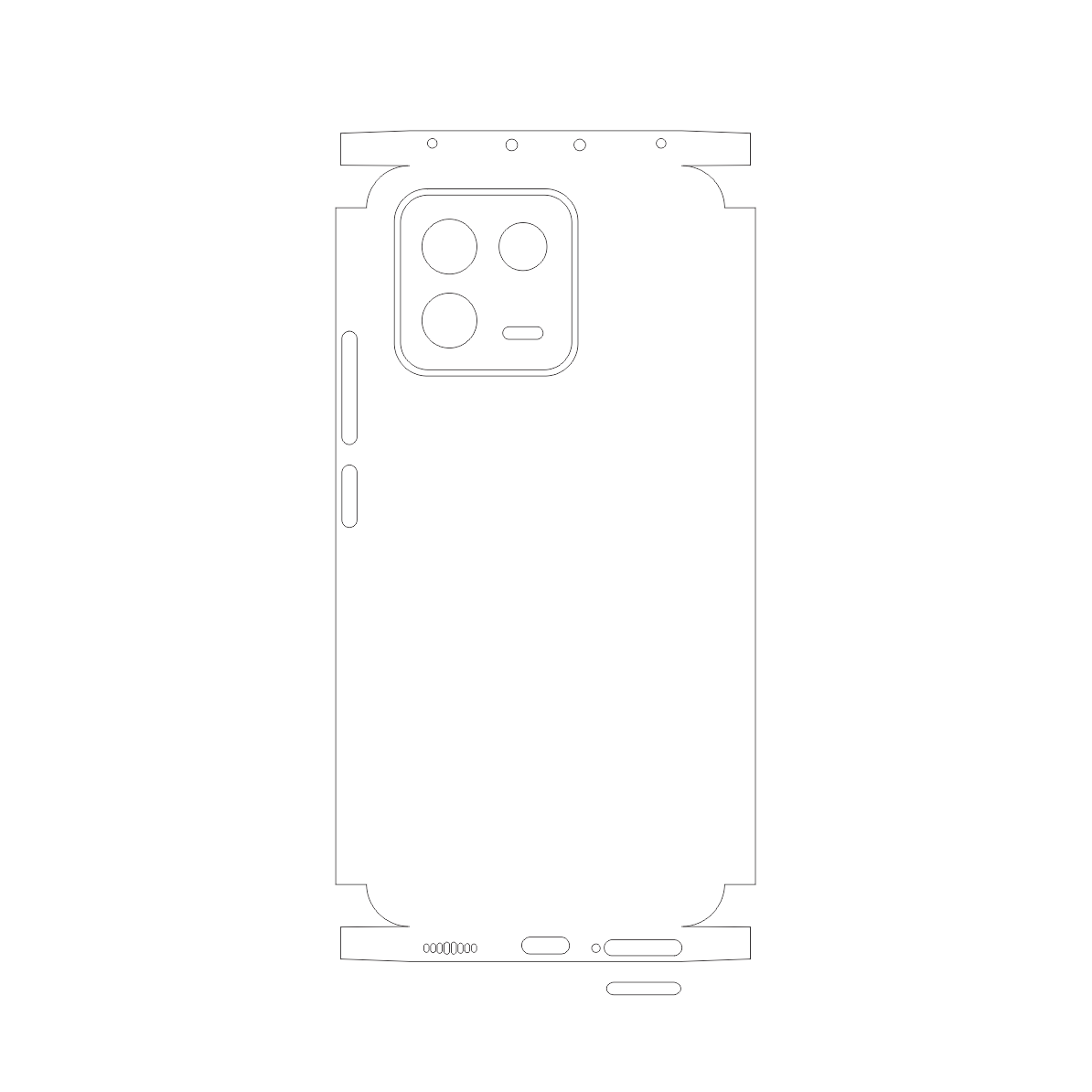 Folie iSkinz pentru Xiaomi 13 - Carbon Alb, 360 Cut, Skin Adeziv Full Cover, Protectie Carcasa Spate si Laterale