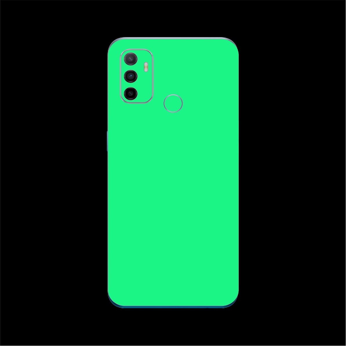 Folie Protectie iSkinz pentru Oppo A53 - Glow Verde Fosforescent Simple Cut, Skin Adeziv Cover pentru Carcasa Spate