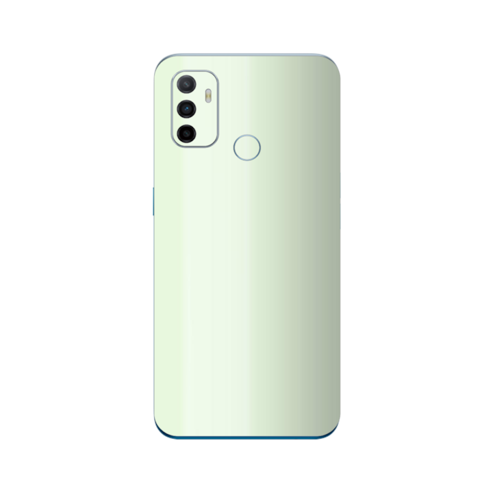 Folie Protectie iSkinz pentru Oppo A53 - Glow Verde Fosforescent Simple Cut, Skin Adeziv Cover pentru Carcasa Spate