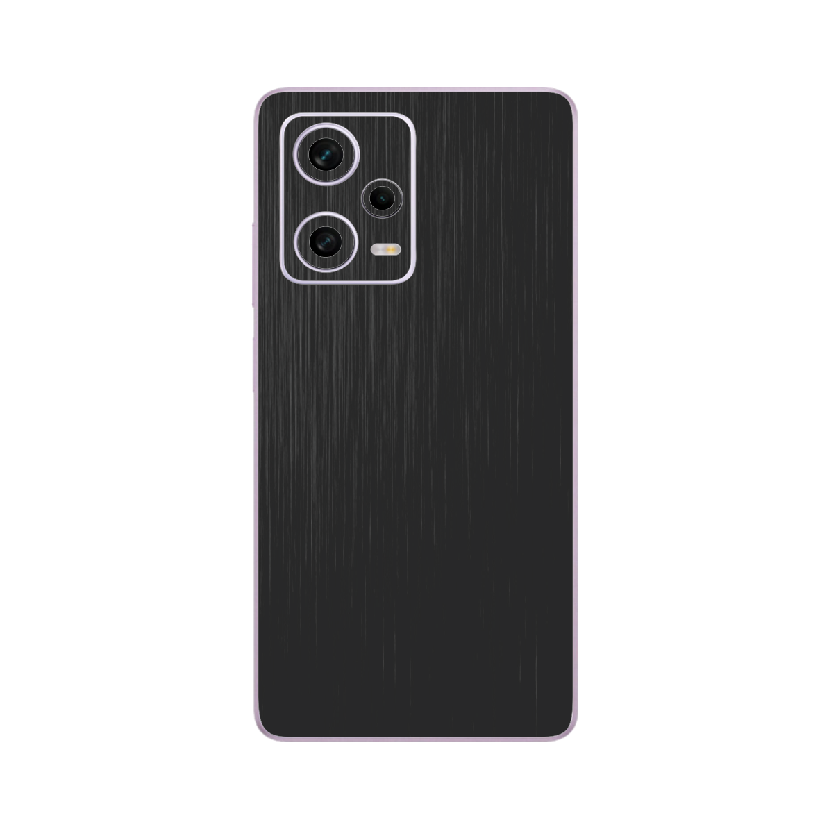 Folie Protectie iSkinz pentru Xiaomi Redmi Note 12 - Brushed Negru Simple Cut, Skin Adeziv, Cover pentru Carcasa Spate