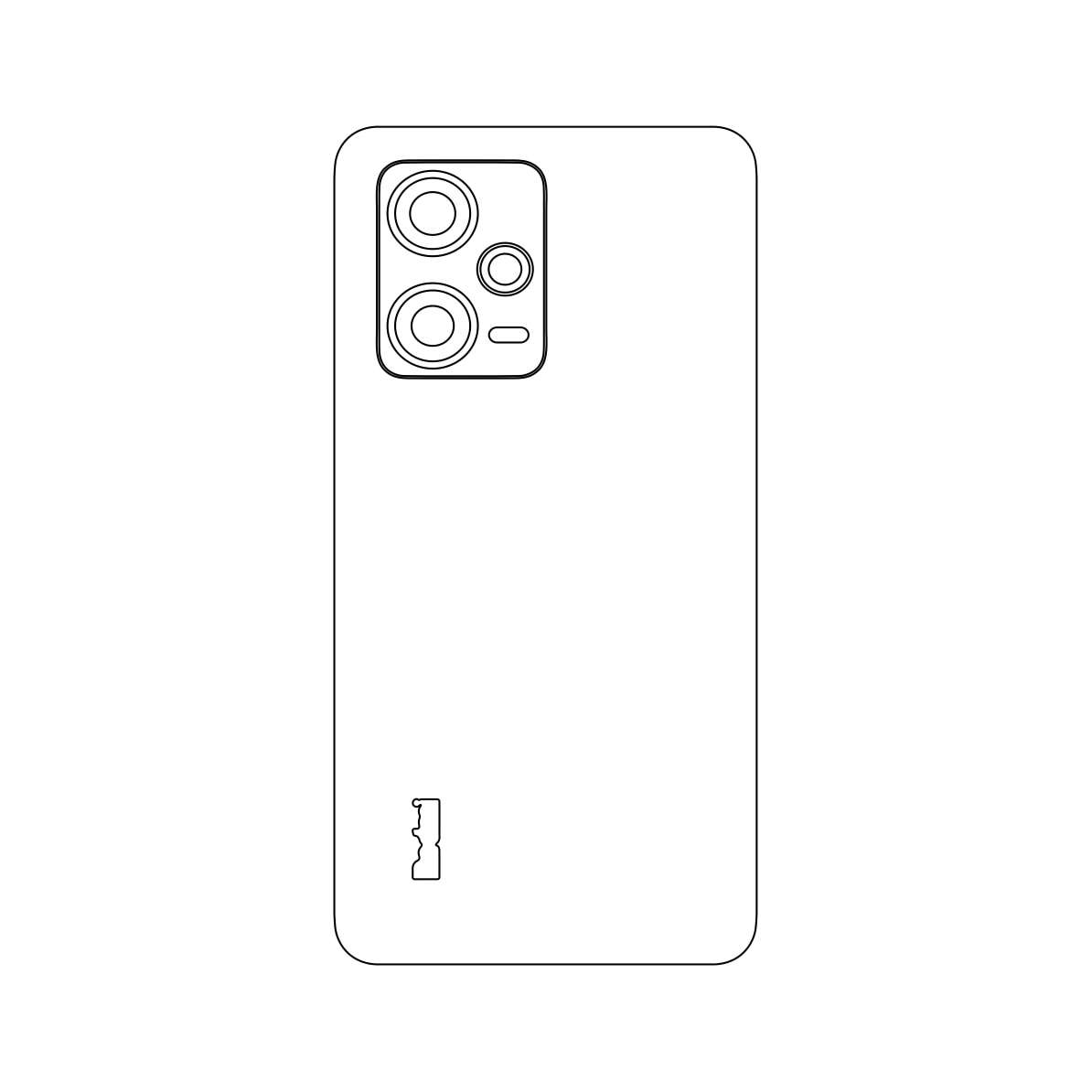 Folie Protectie iSkinz pentru Xiaomi Redmi Note 12 - Brushed Negru Simple Cut, Skin Adeziv, Cover pentru Carcasa Spate
