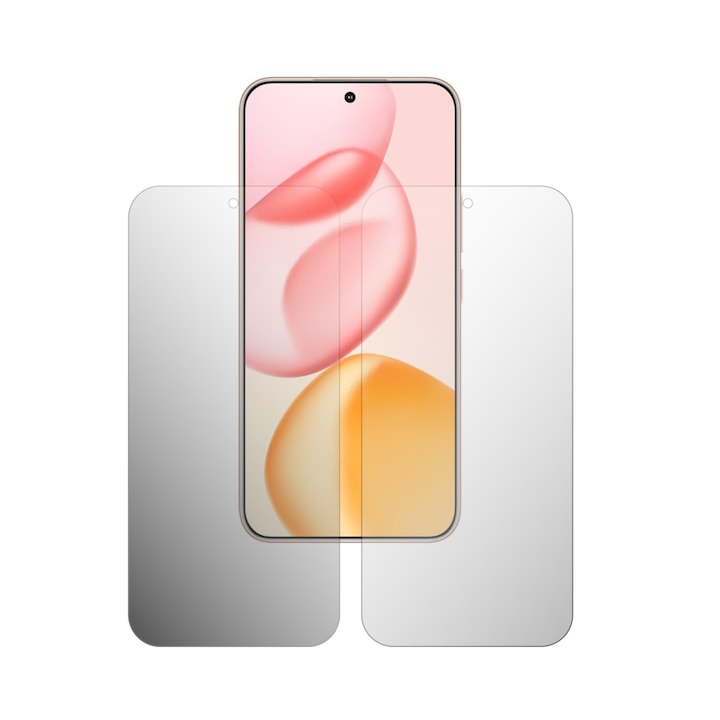Set 2X Folie Protectie Ecran Folie24, pentru Honor 400, 1X Ultra-Clear + 1X Mata, Acoperire Case-Friendly ( Compatibile cu Carcasa ), Adezive, Flexibile cu Auto Regenerare