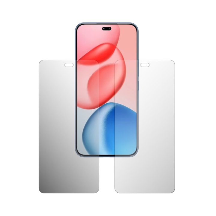 Set 2X Folie Protectie Ecran Folie24, pentru Honor 400 Pro, 1X Ultra-Clear + 1X Mata, Acoperire Totala Full-Display, Adezive, Flexibile cu Auto Regenerare